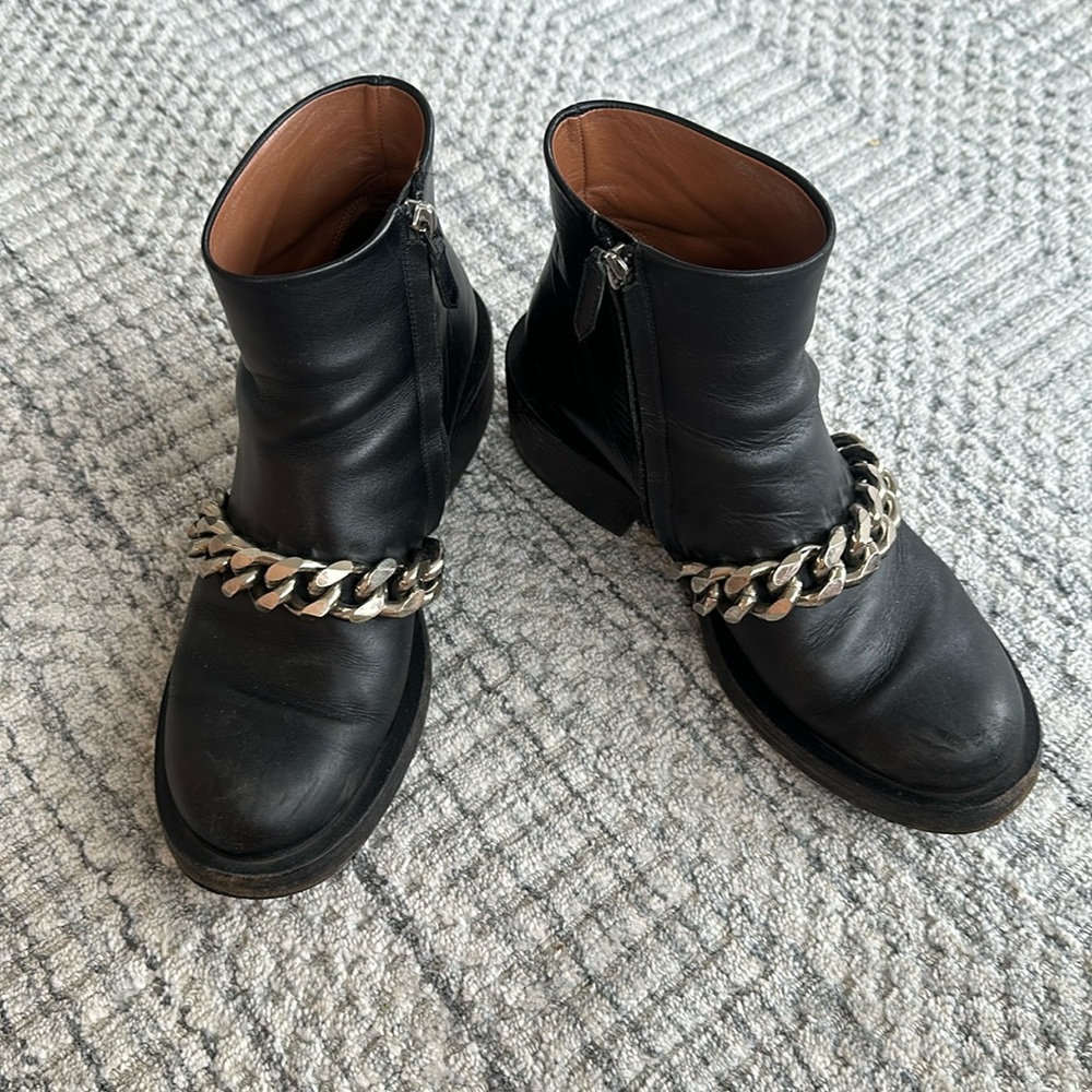 Givenchy Chain Moto Boots Sz 38